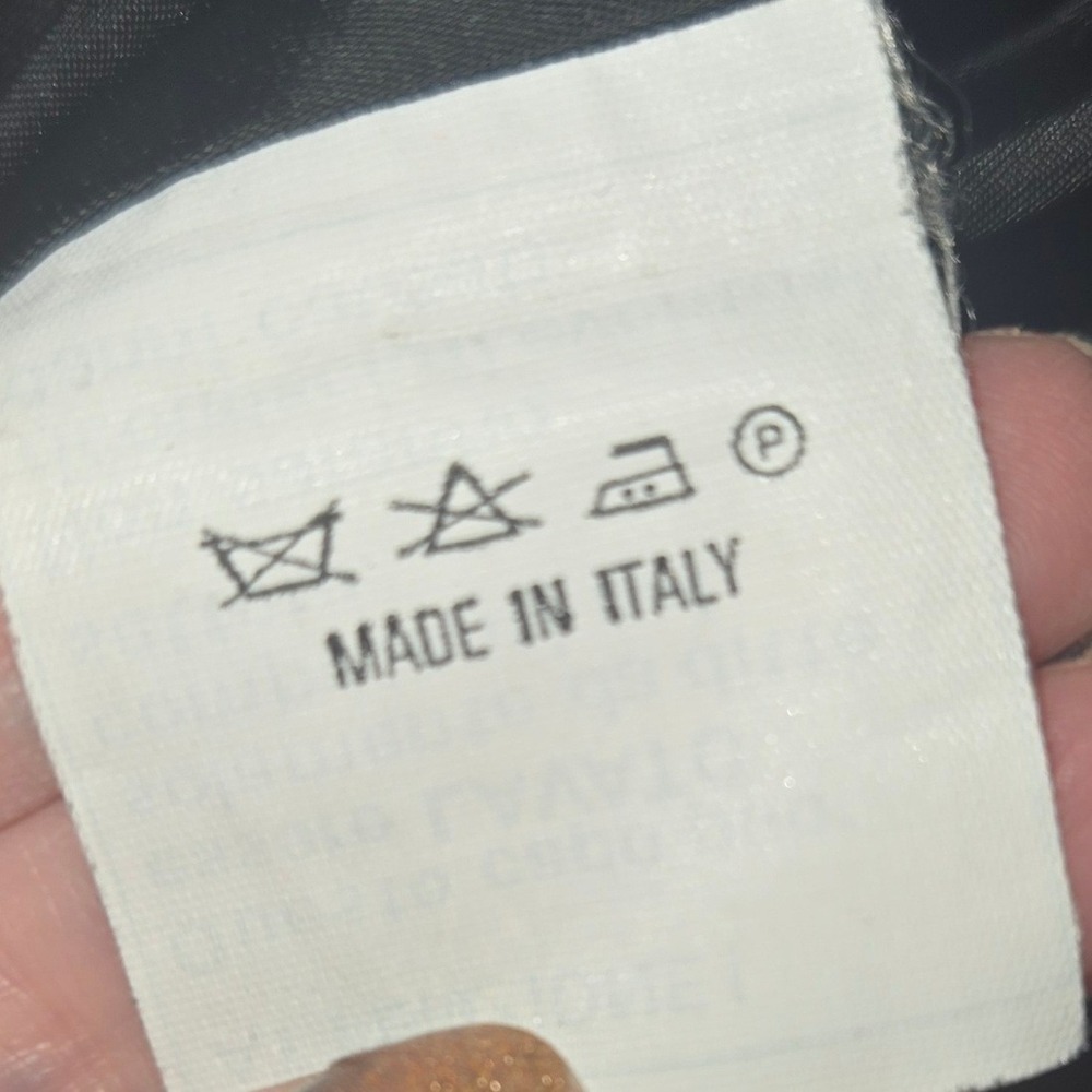Bally Leather Jacket Men 40 Made Italy Black Tan Trim Moto Bomber Luxury Rare‎ - Picture 5 of 16
